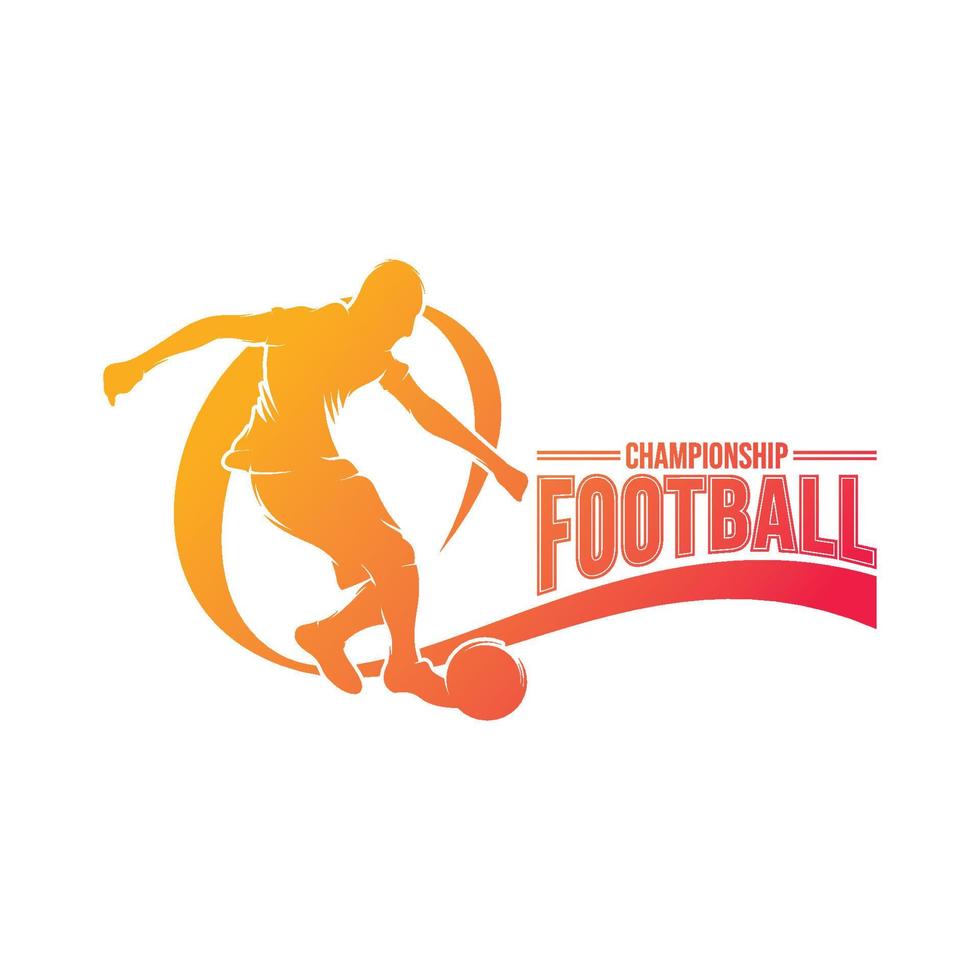 Soccer player logo design templates vector