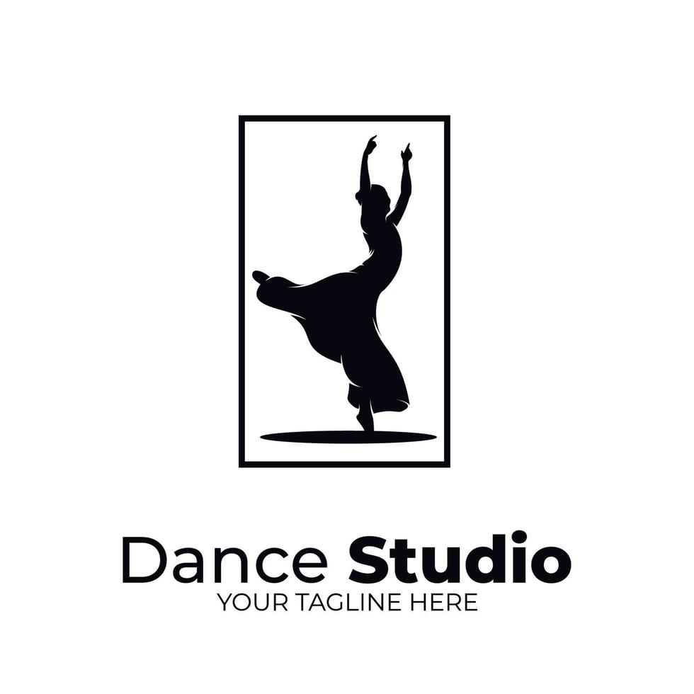 danza ballet logo diseño inspiración vector