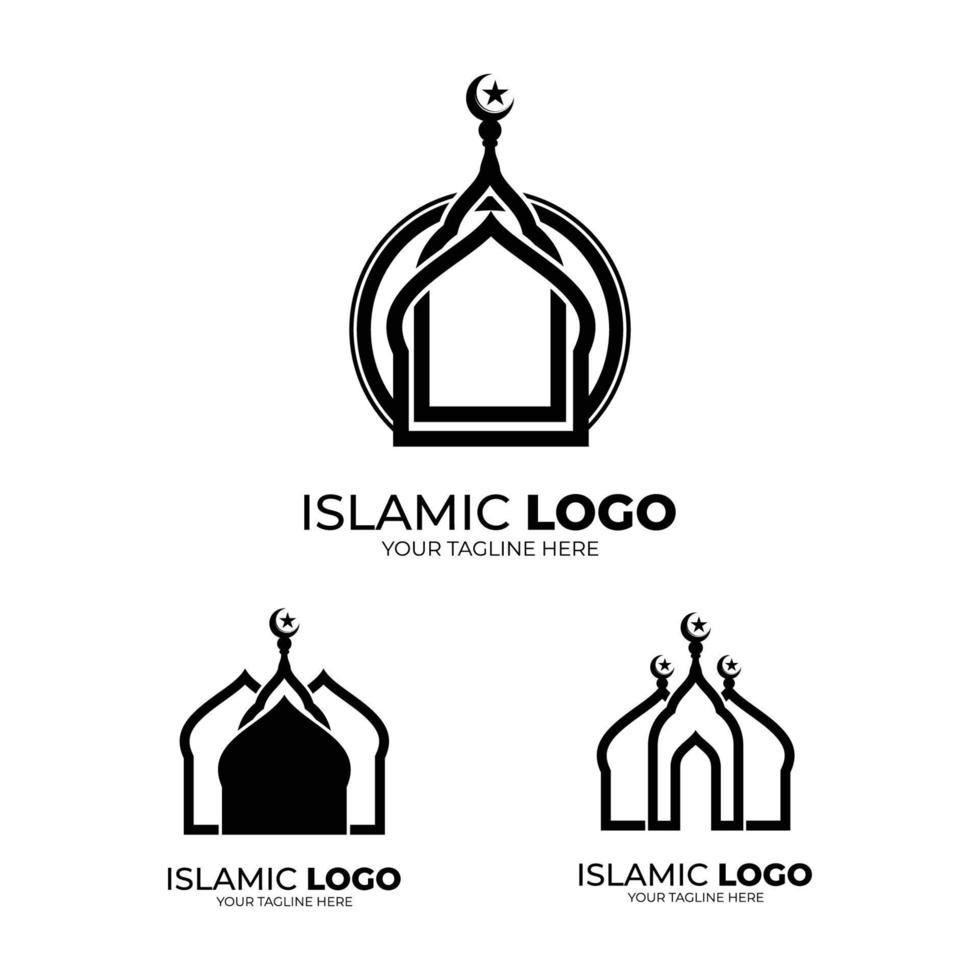 islámico mezquita logo diseño inspiración vector