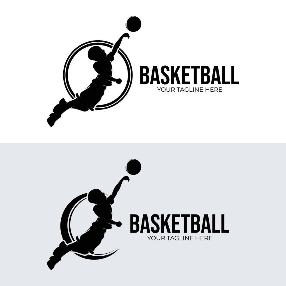 conjunto de baloncesto logo diseños vector