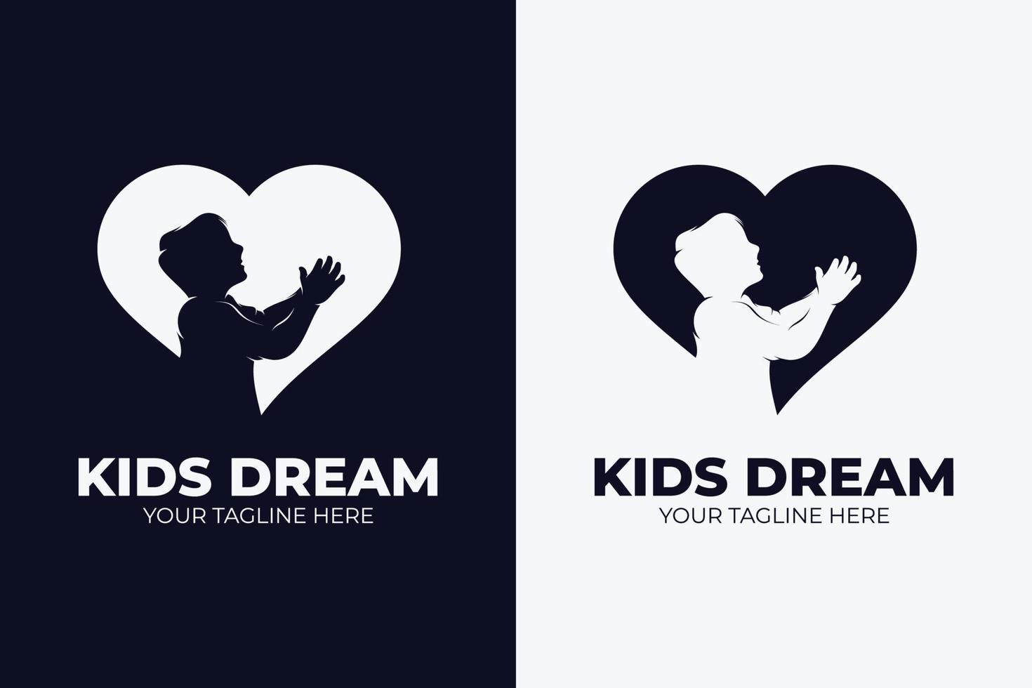 niños Sueños logo diseño inspiración vector