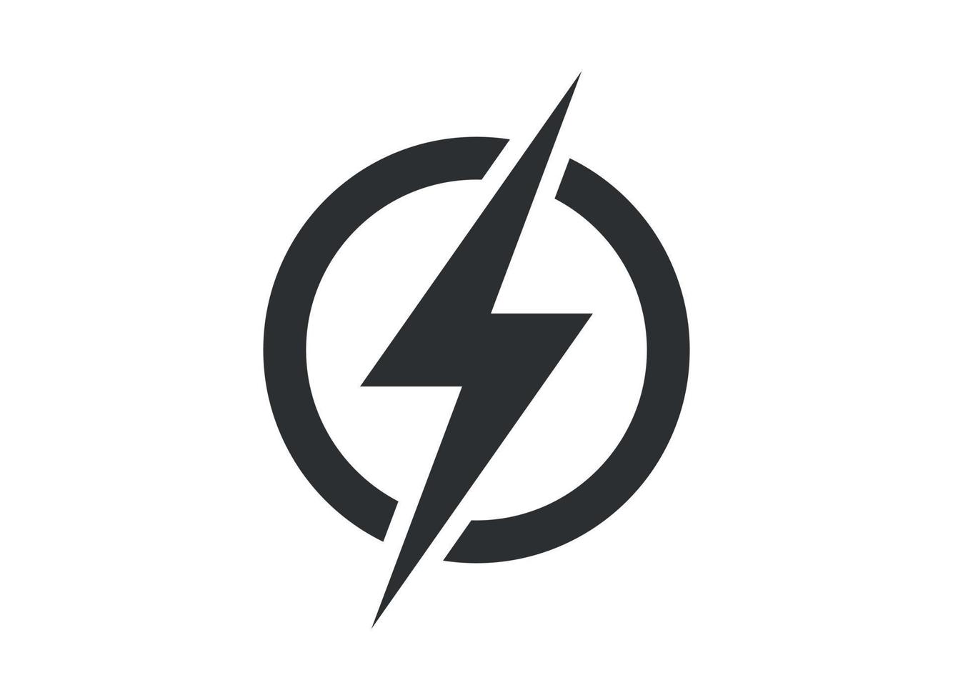 Lightning power icon in flat style. Energy symbol vector illustration on isolated background. Start sign business concept.