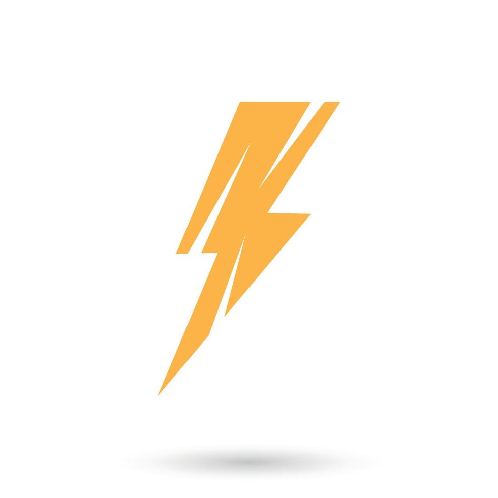 Lightning power icon in flat style. Energy symbol vector illustration on isolated background. Start sign business concept.