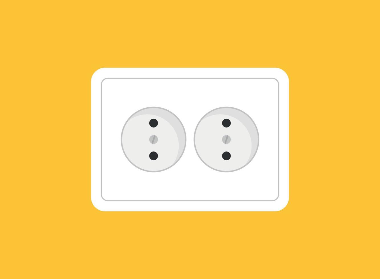 Electric socket icon in flat style. Connection symbol vector illustration on isolated background. Power socket sign business concept.