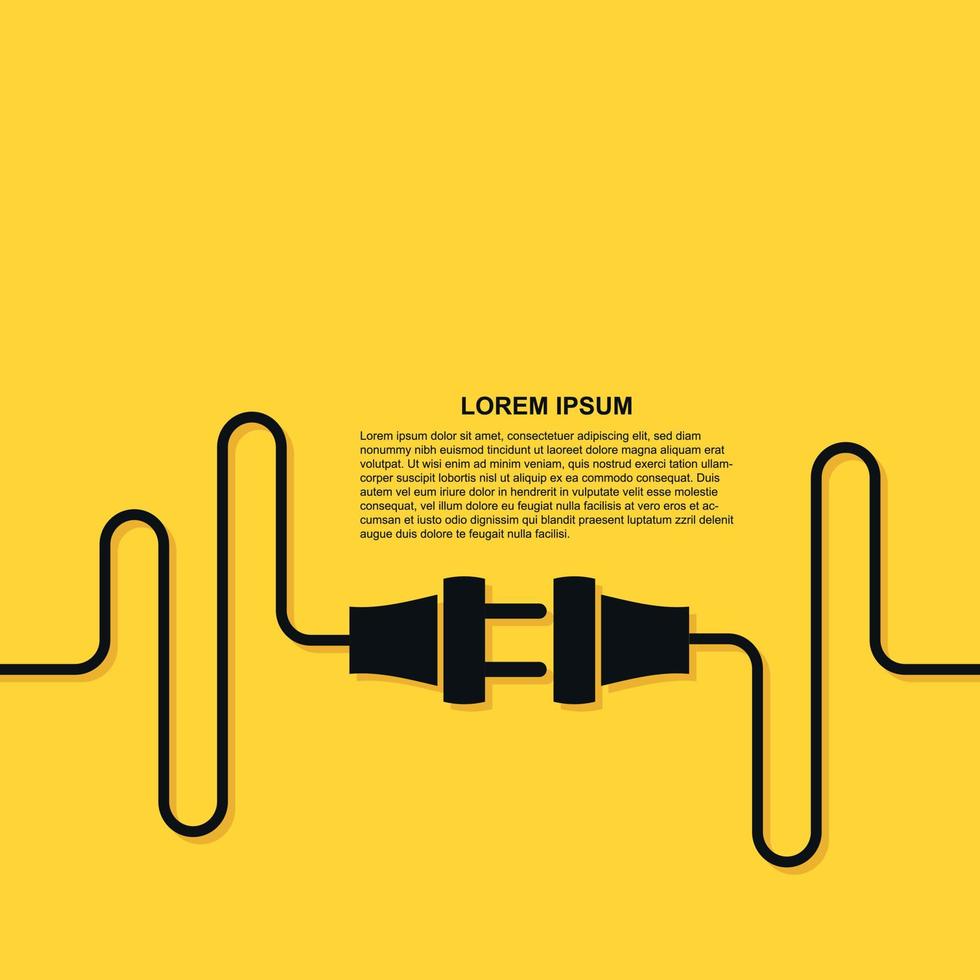 Electric socket with a plug icon in flat style. Connection symbol vector illustration on isolated background. 404 error sign business concept.