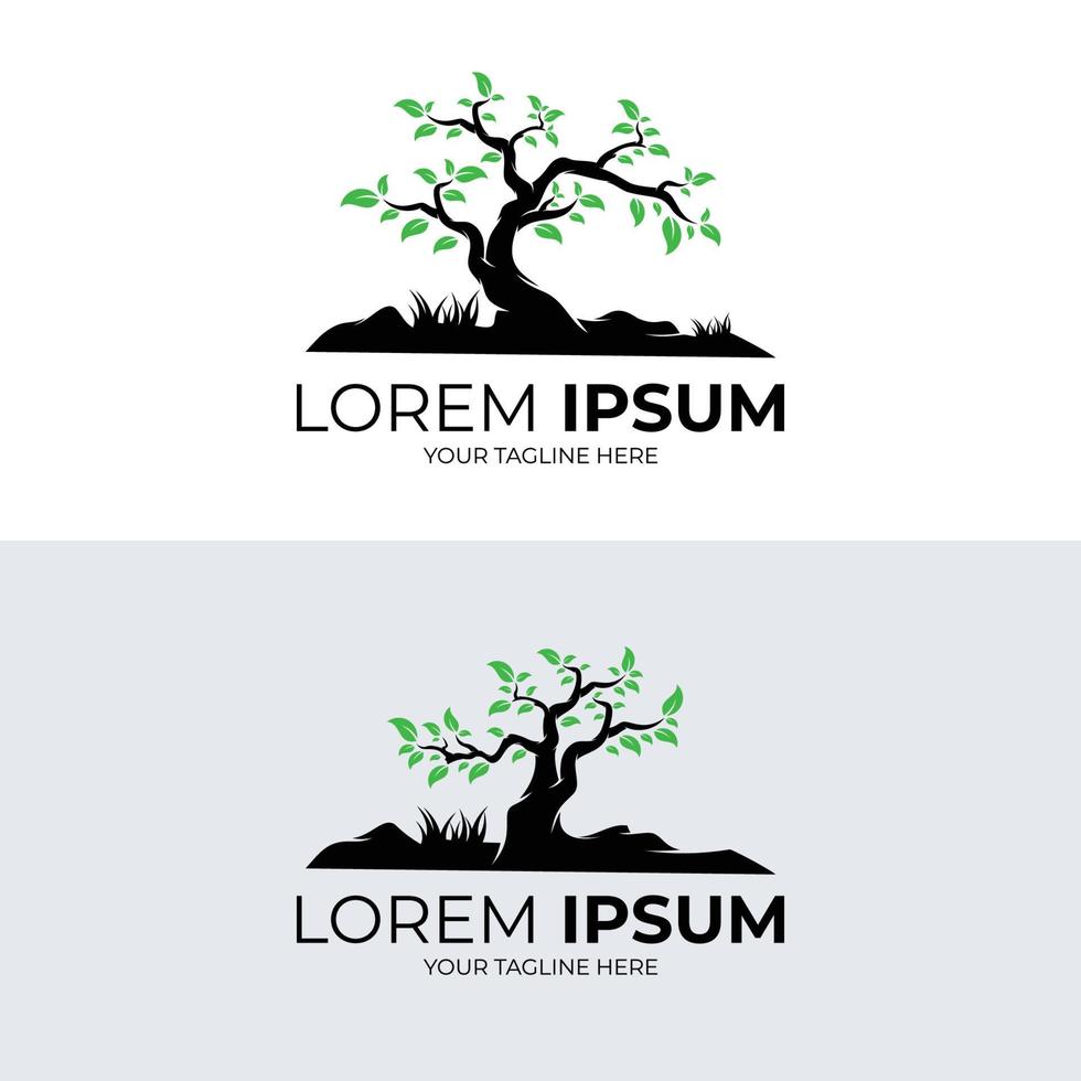 Collection of tree logo design template vector