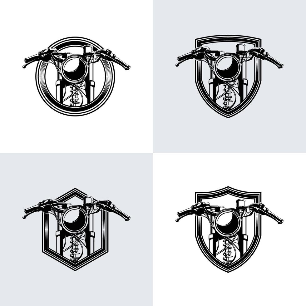 Classic motorcycle emblem template design inspiration vector