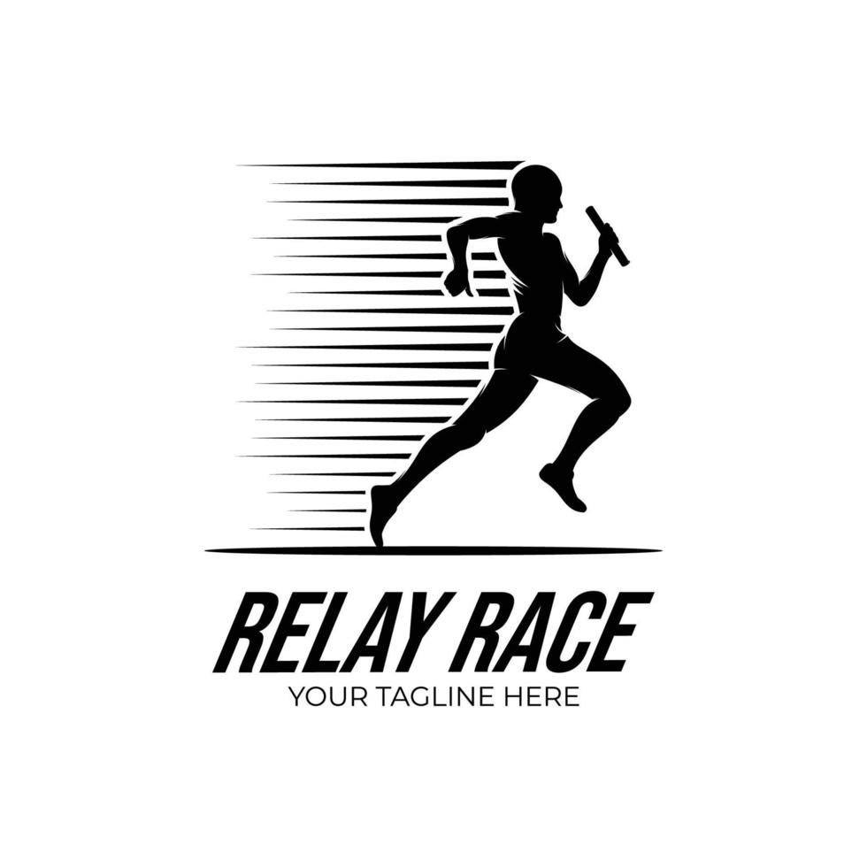 Relay race logo design inspiration vector