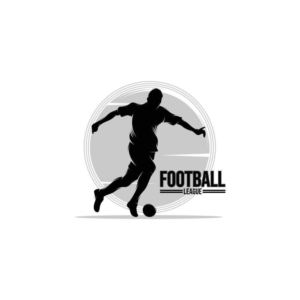 fútbol jugador logo diseño plantillas vector