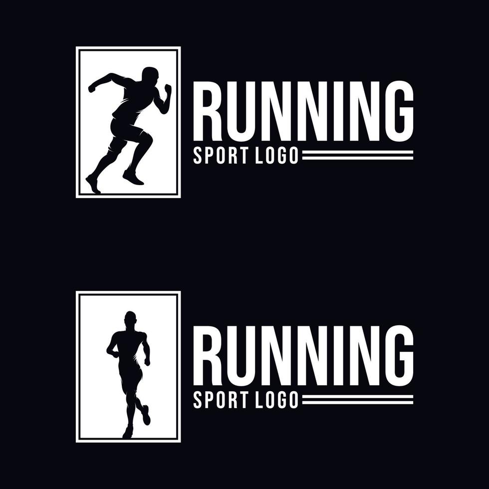 conjunto de corriendo logo diseño vector