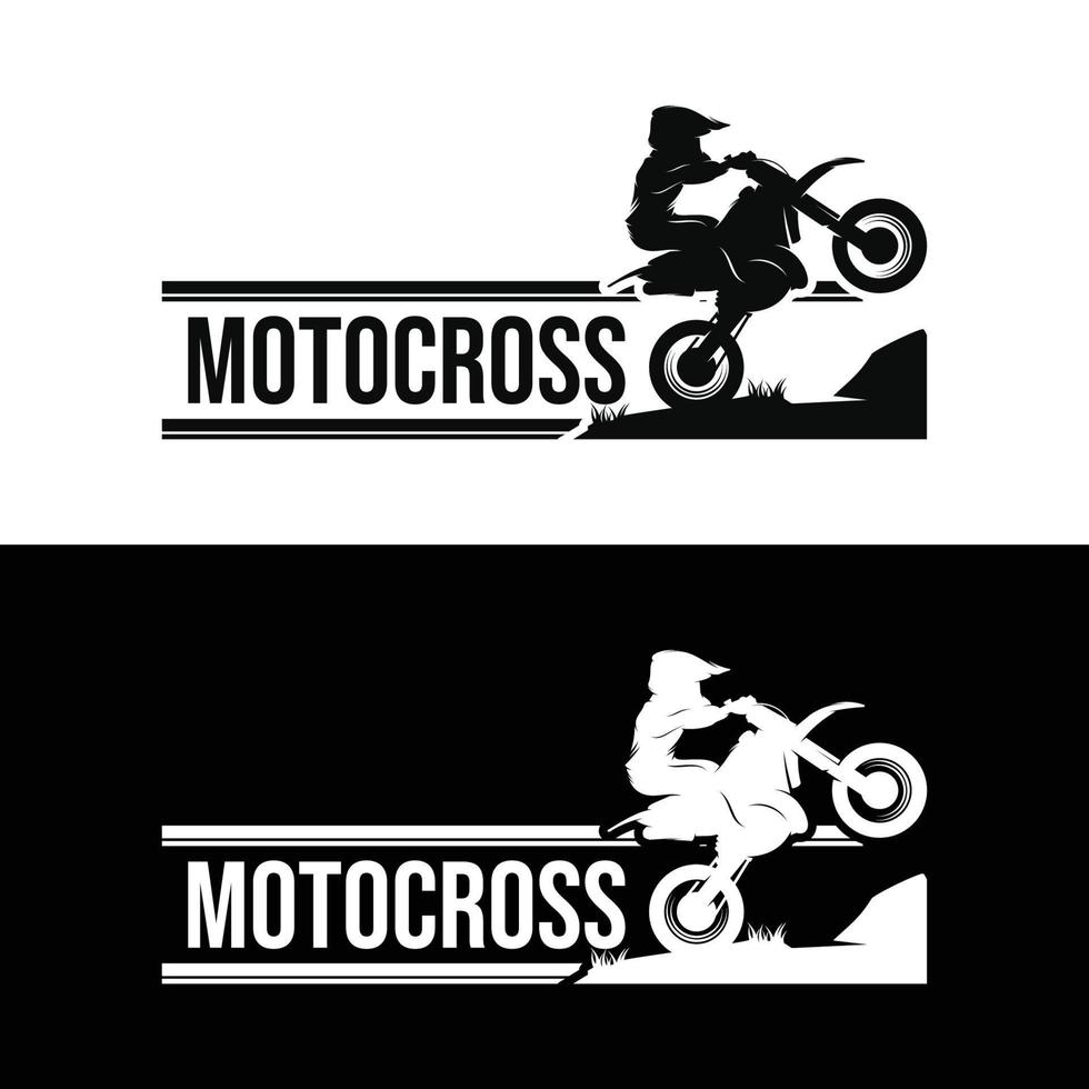 Kids Motocross Logo Design Template vector