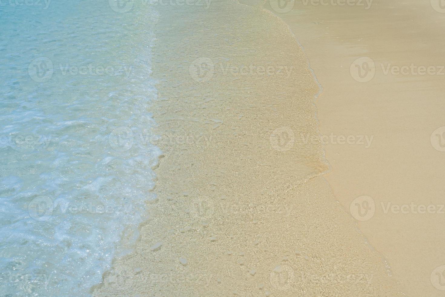 Abstract sand of beach and soft ocean wave background photo