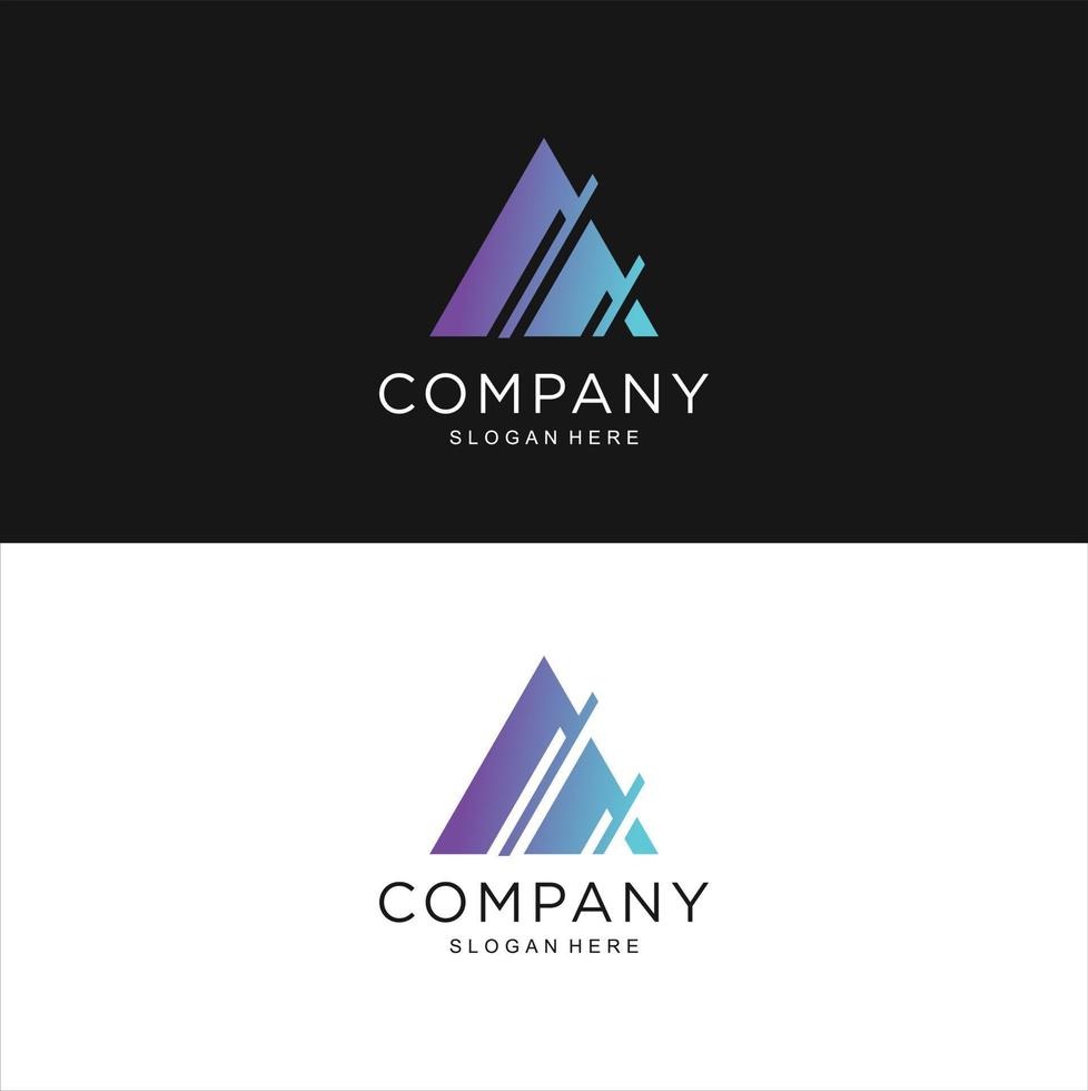 logo A abstract modern concept font identity vector