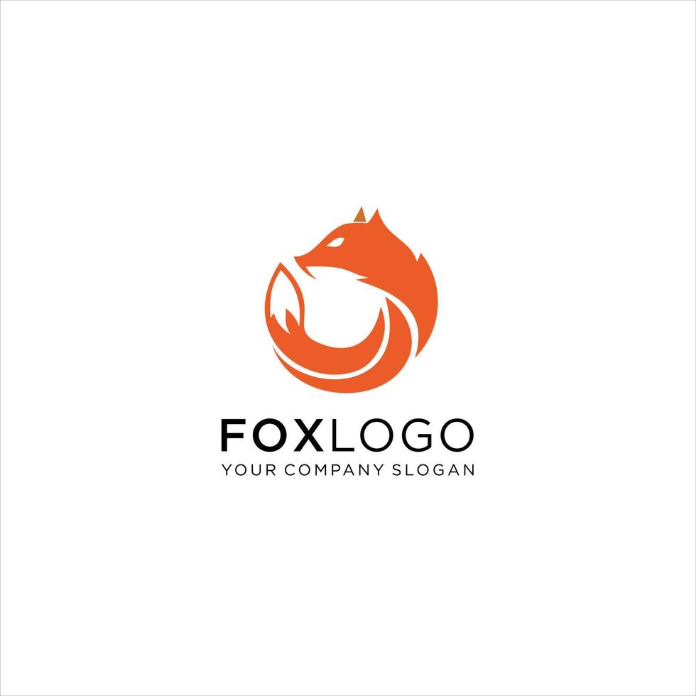 abstract fox logo design template concept vector