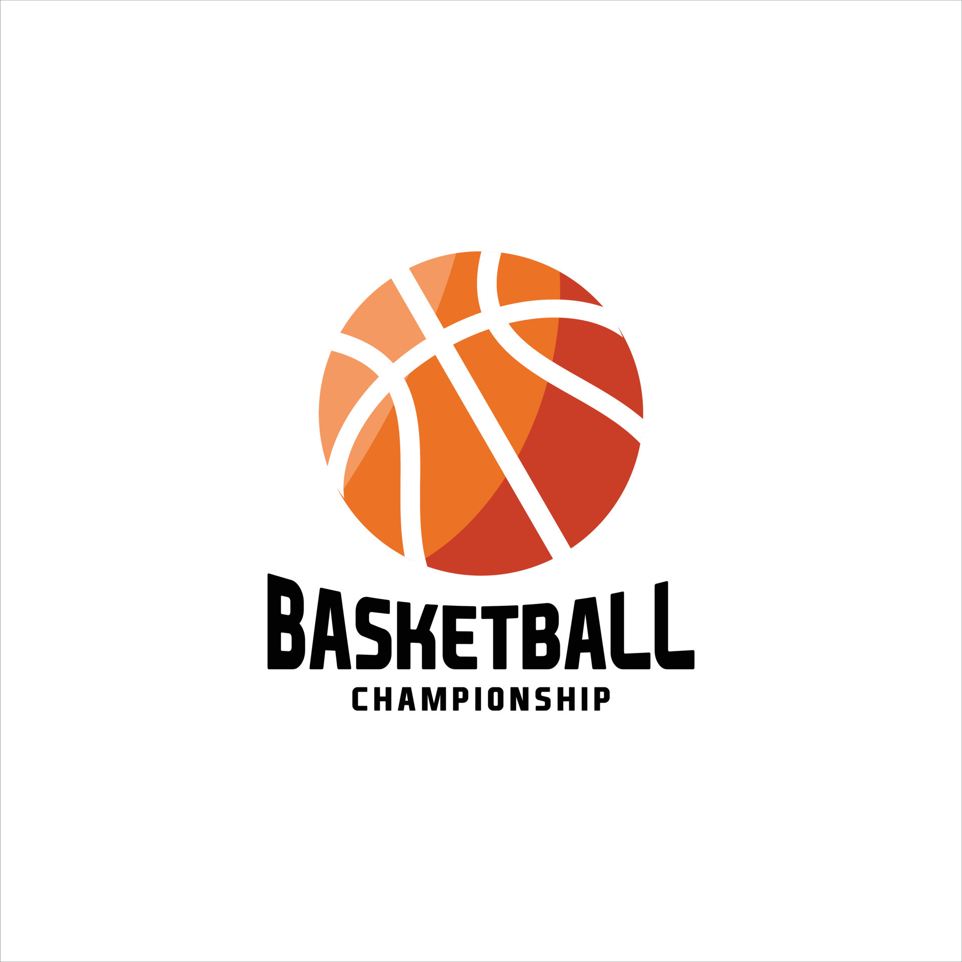 basketball logos, emblems, labels and design elements. Isolated vector ...