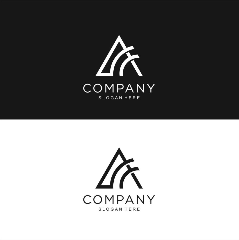 logo A abstract modern concept font identity vector