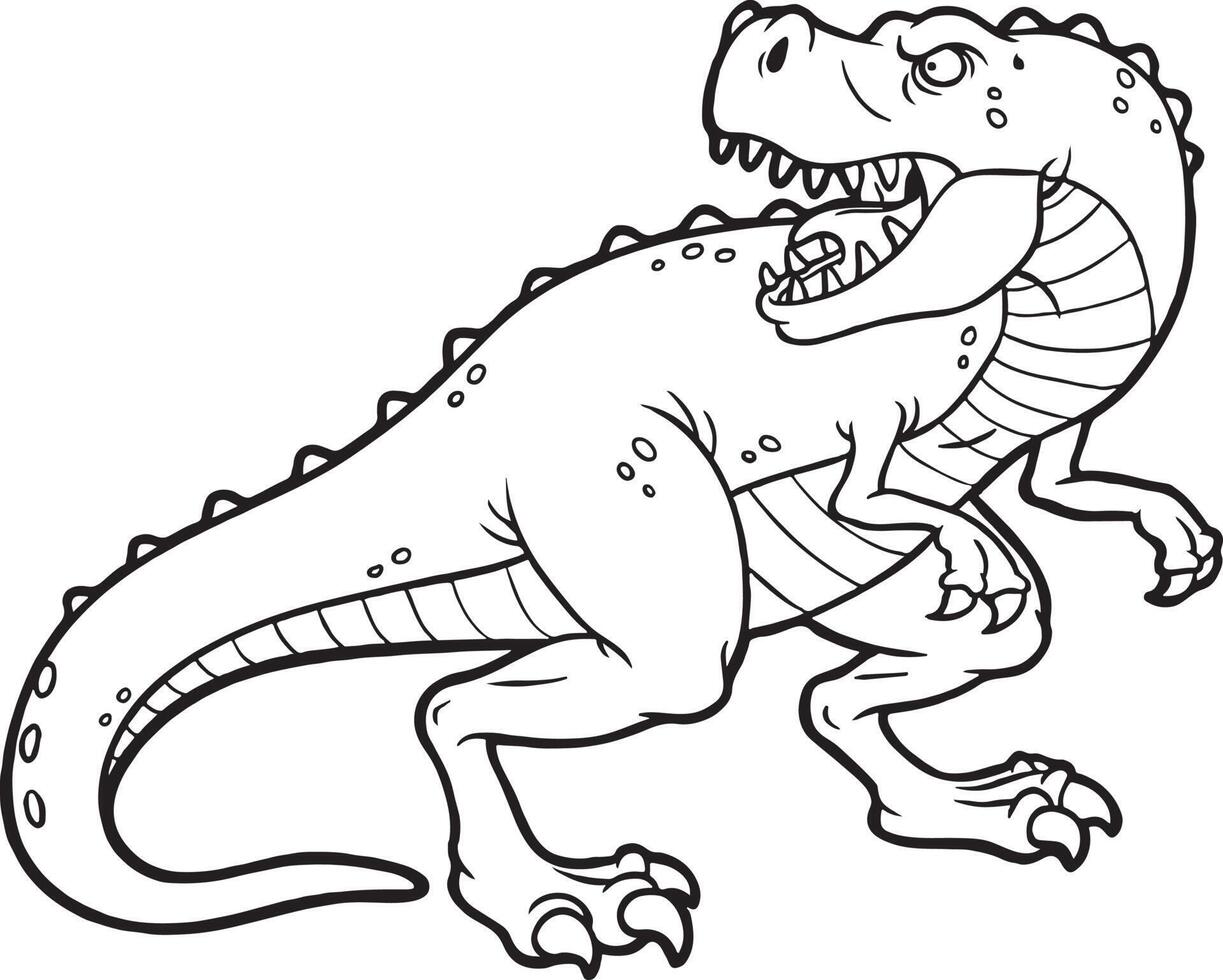 Various dinosaurs line art. Vector illustration for coloring pages ...