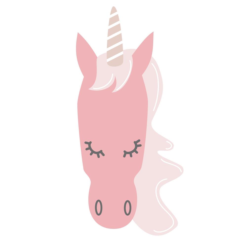 linda encantador dibujos animados personaje unicornio vector ilustración