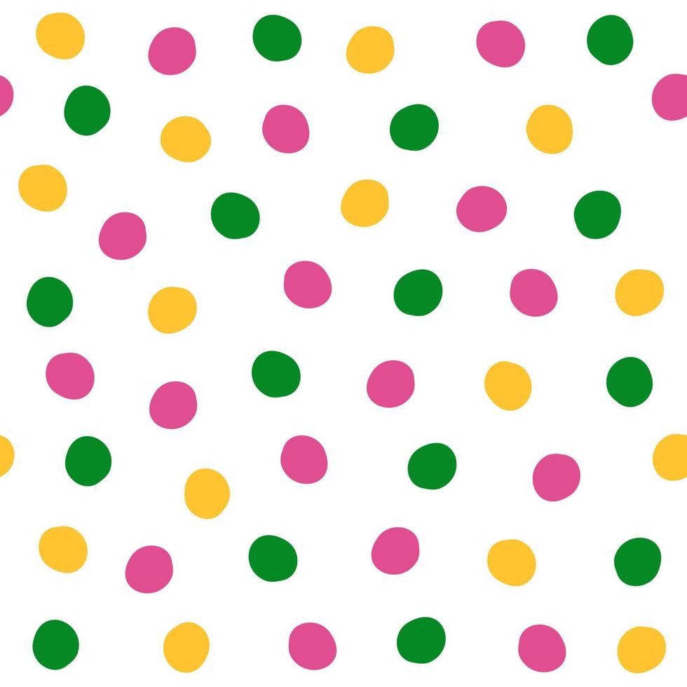 rainbow colorful seamless vector pattern background illustration with polka dots