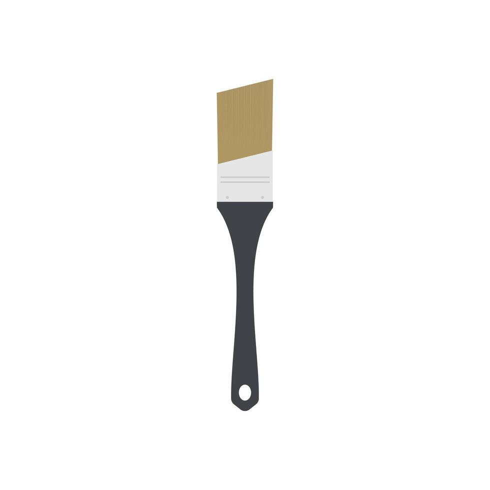 paint brush flat design vector illustration isolated on white background.