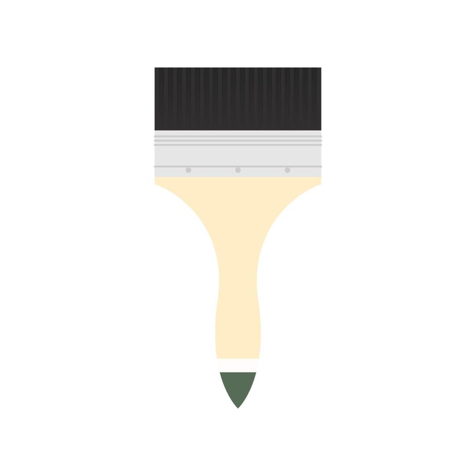 paint brush flat design vector illustration isolated on white background.