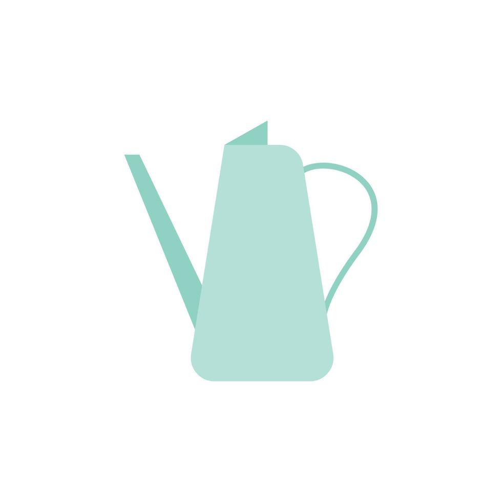 watering can flat design vector illustration. seasonal garden equipment tool. Vintage spring summer fall cartoon cute icon. Traditional retro flat sign