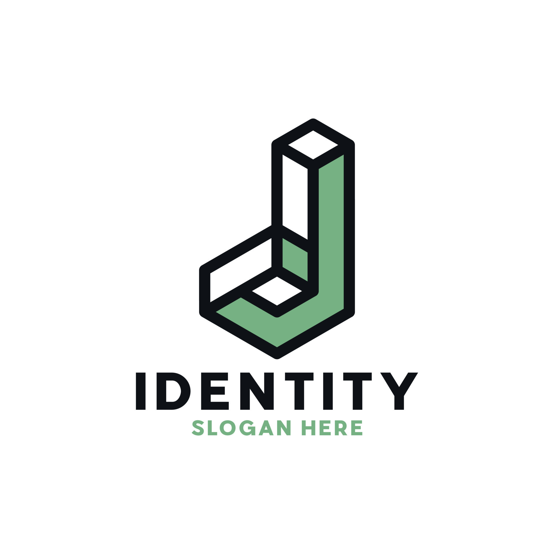 Initial letter j block modern geometric design 21787961 Vector Art at