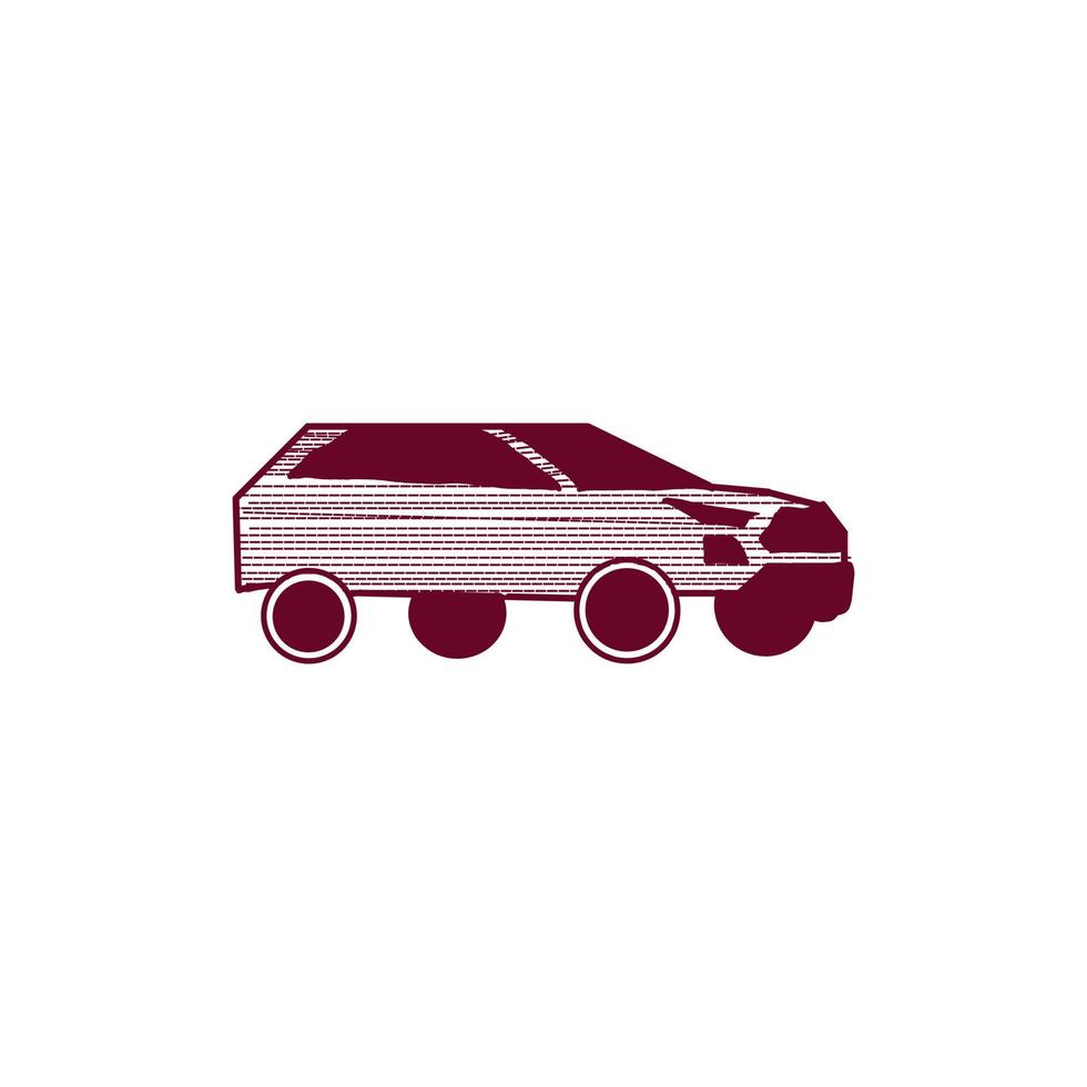 Car artwork style line art illustration design vector