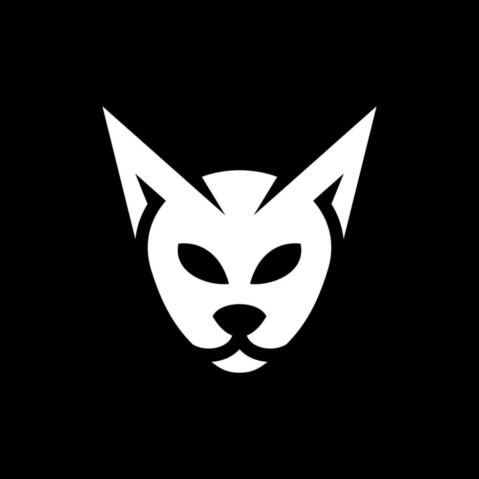 Animal cat head simple modern creative logo vector