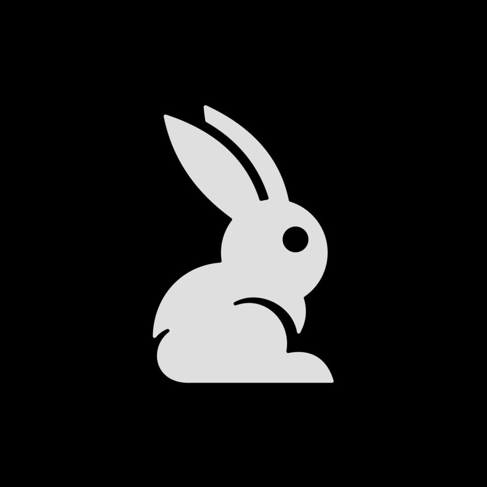 animal Conejo gracioso sentado creativo diseño vector