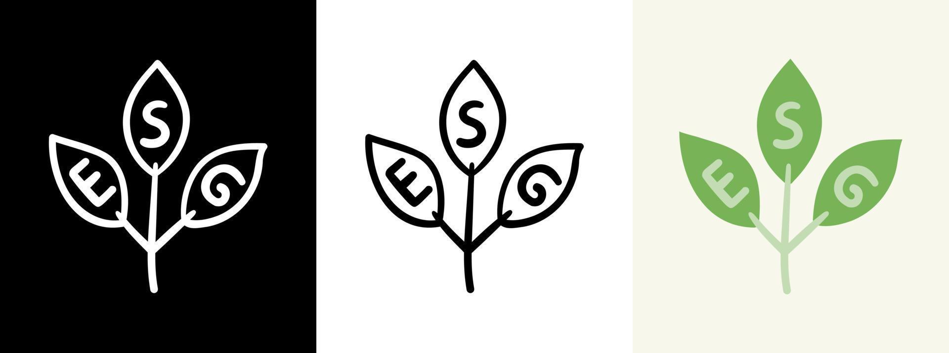 Environment Social Governance concept icon set vector illustration