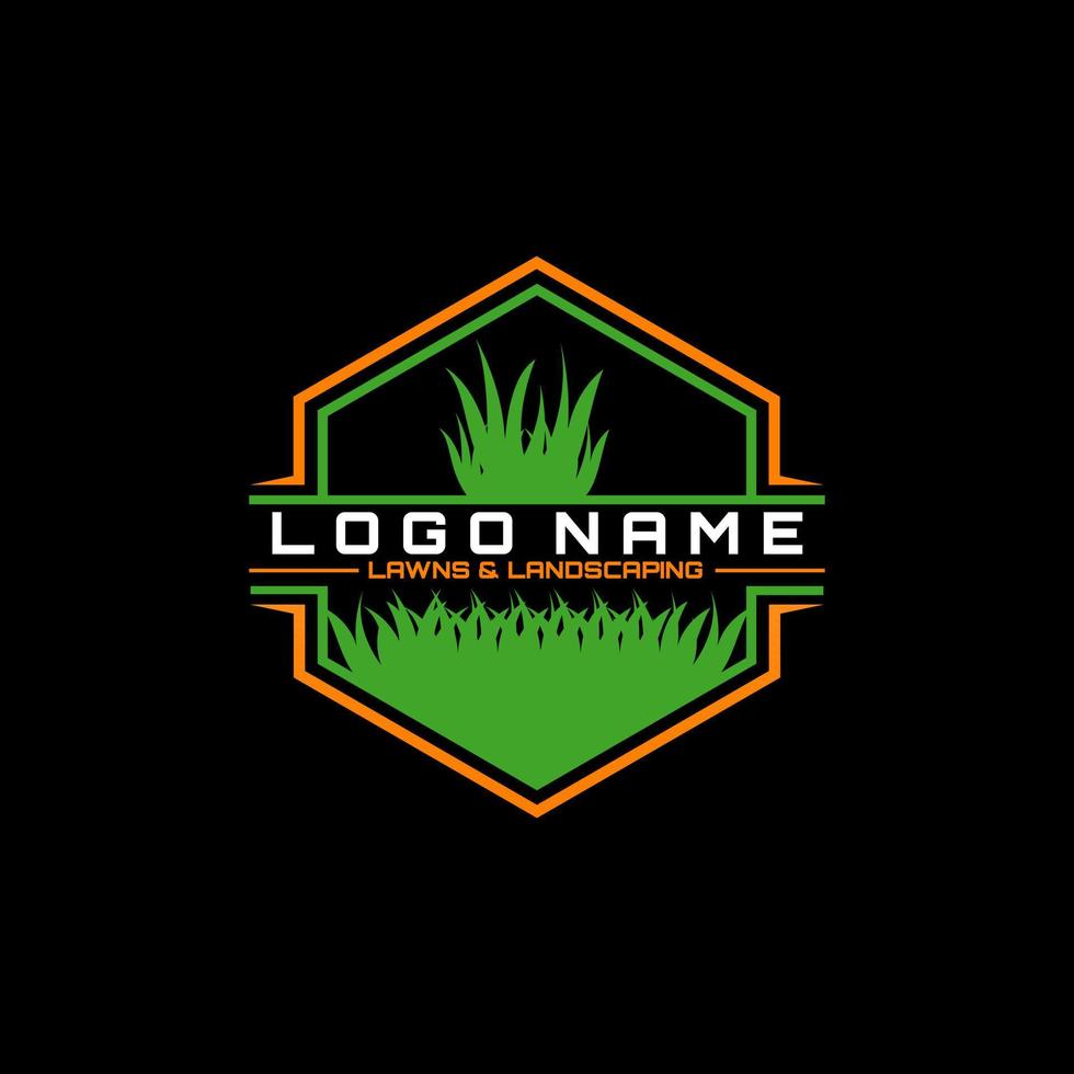 Lawn Care logo design concept vector