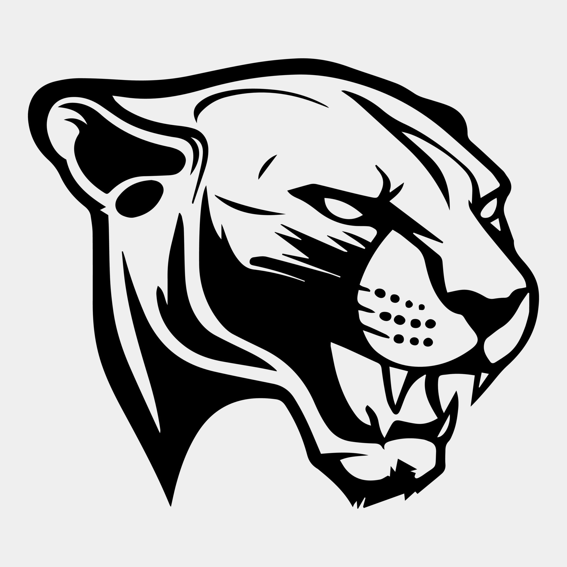 Animal Head - Panther - vector logo icon illustration mascot 21788362