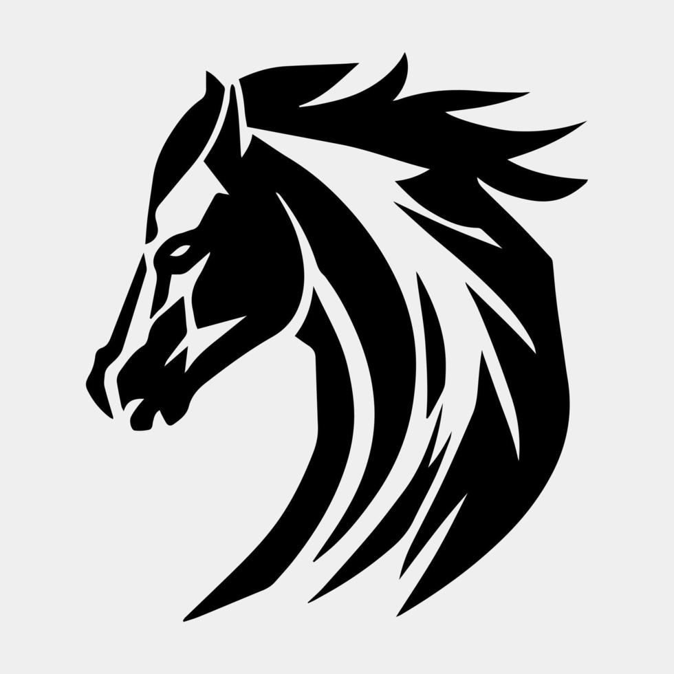 Horse head vector illustration on a white background