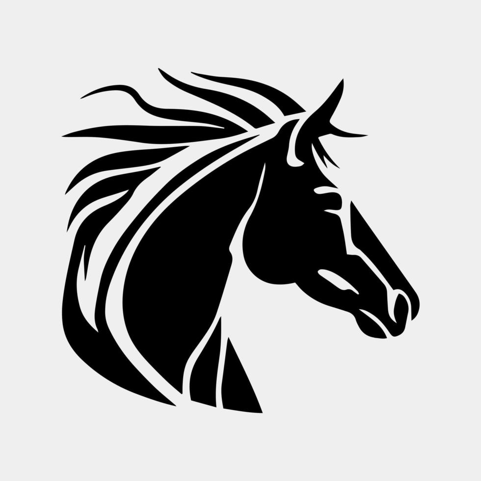 Horse head vector illustration on a white background