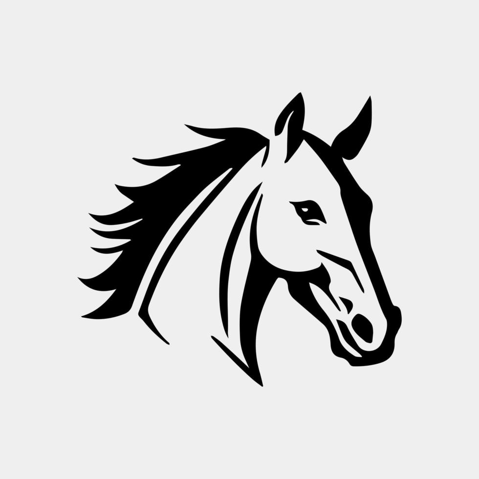 Horse head vector illustration on a white background