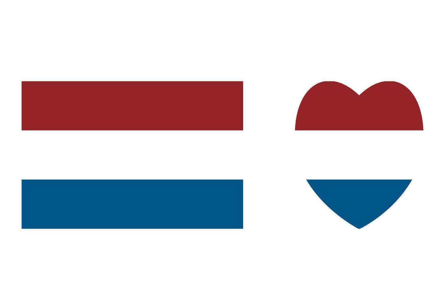 Vector illustration of the flag of the Netherlands Free Vector