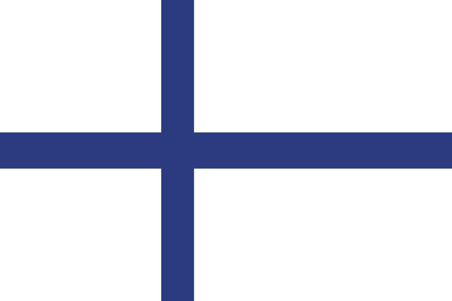 Vector illustration of the Finland flag Free Vector