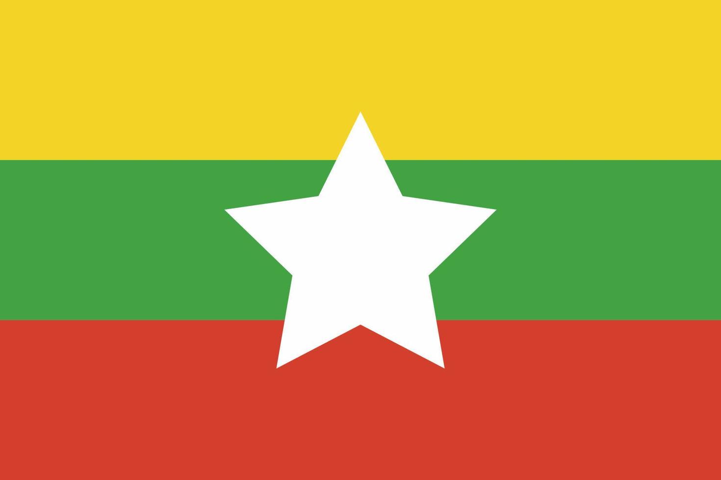 Burma Myanmar officially flag Free Vector