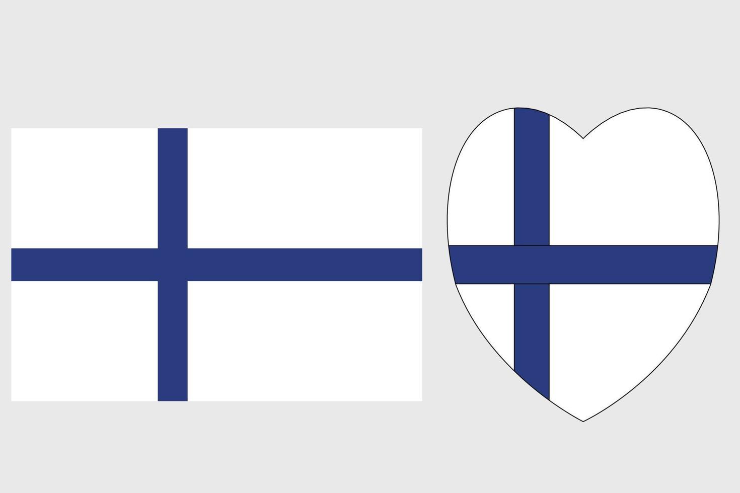 Vector illustration of the Finland flag Free Vector