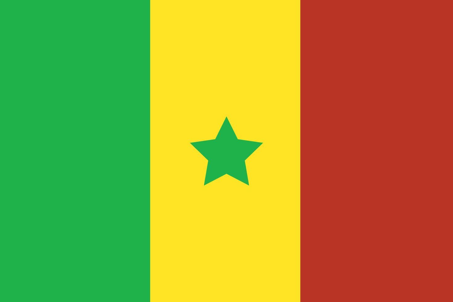 Flat Illustration of Senegal flag Free Vector