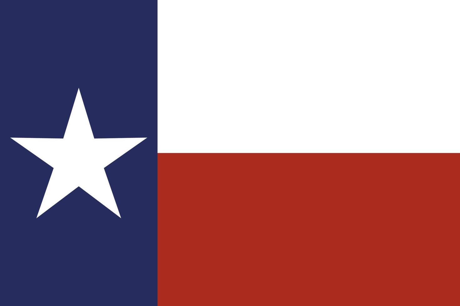 Flag oof Texas. Official colors and proportions. free vector