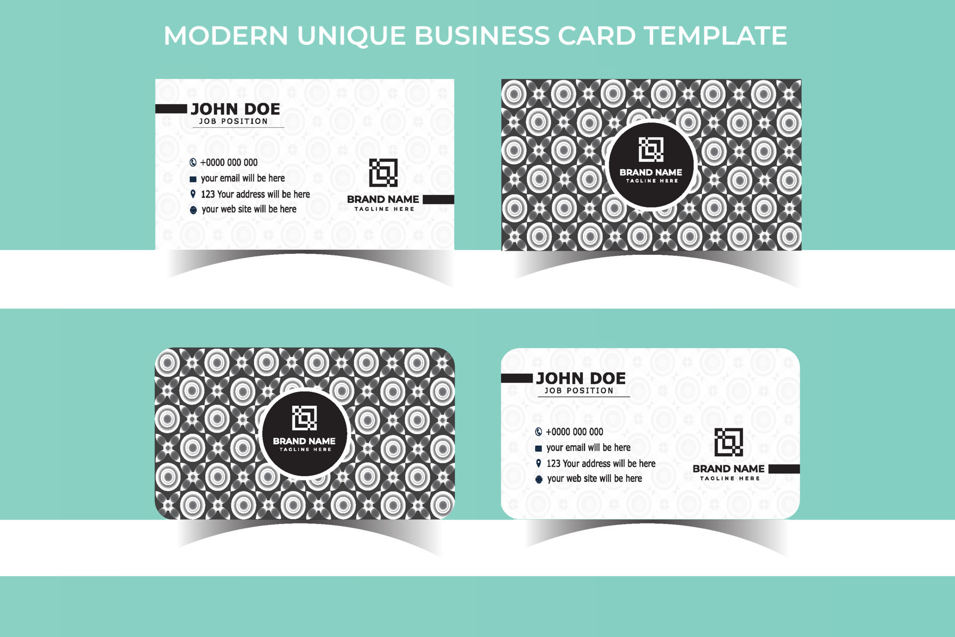 Business card design with elegant pattern. Modern concept with ...