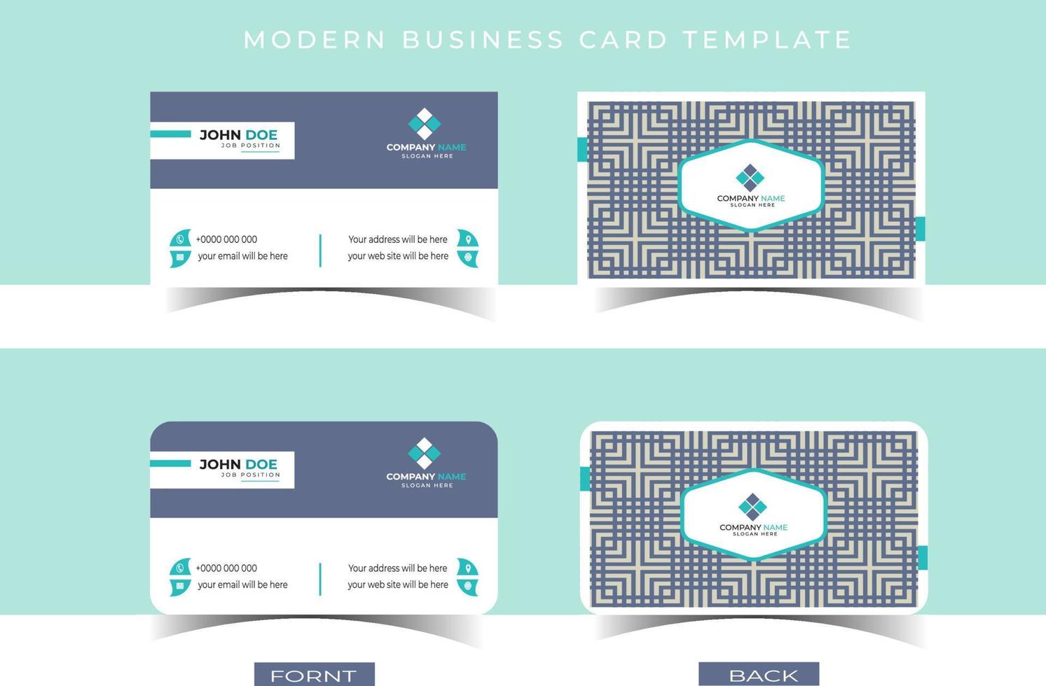 Business card design with elegant pattern.  Modern concept with Gradient pattern decoration art ,Print template. vector