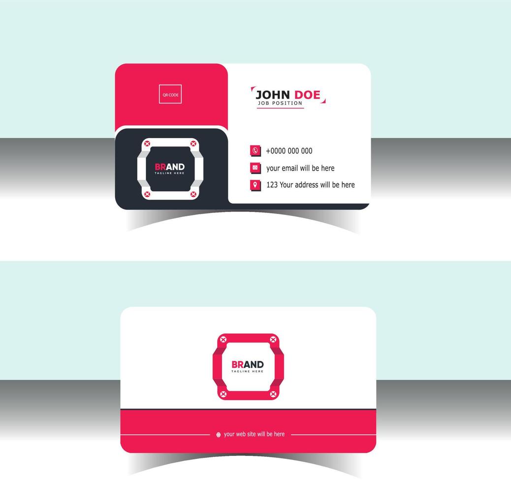 Creative modern business card template. with red, black, and white color, vector illustration eps 10.