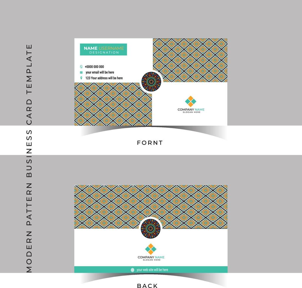 Vector pattern modern business card template.