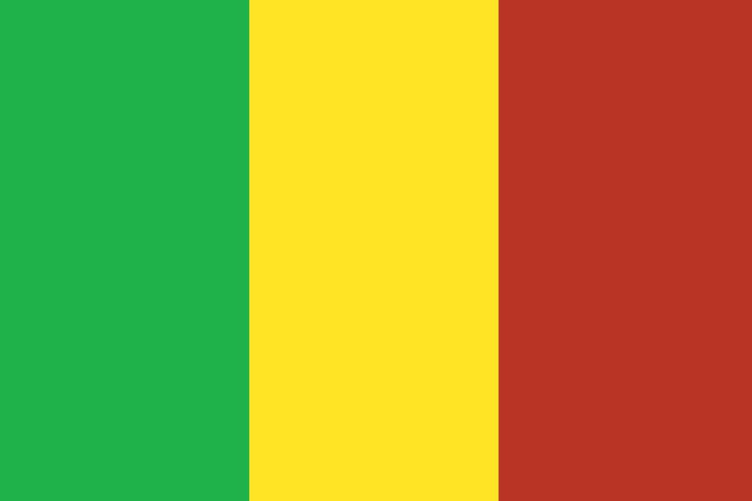 mali bandera. oficial colores y dimensiones. nacional mali bandera. gratis vector