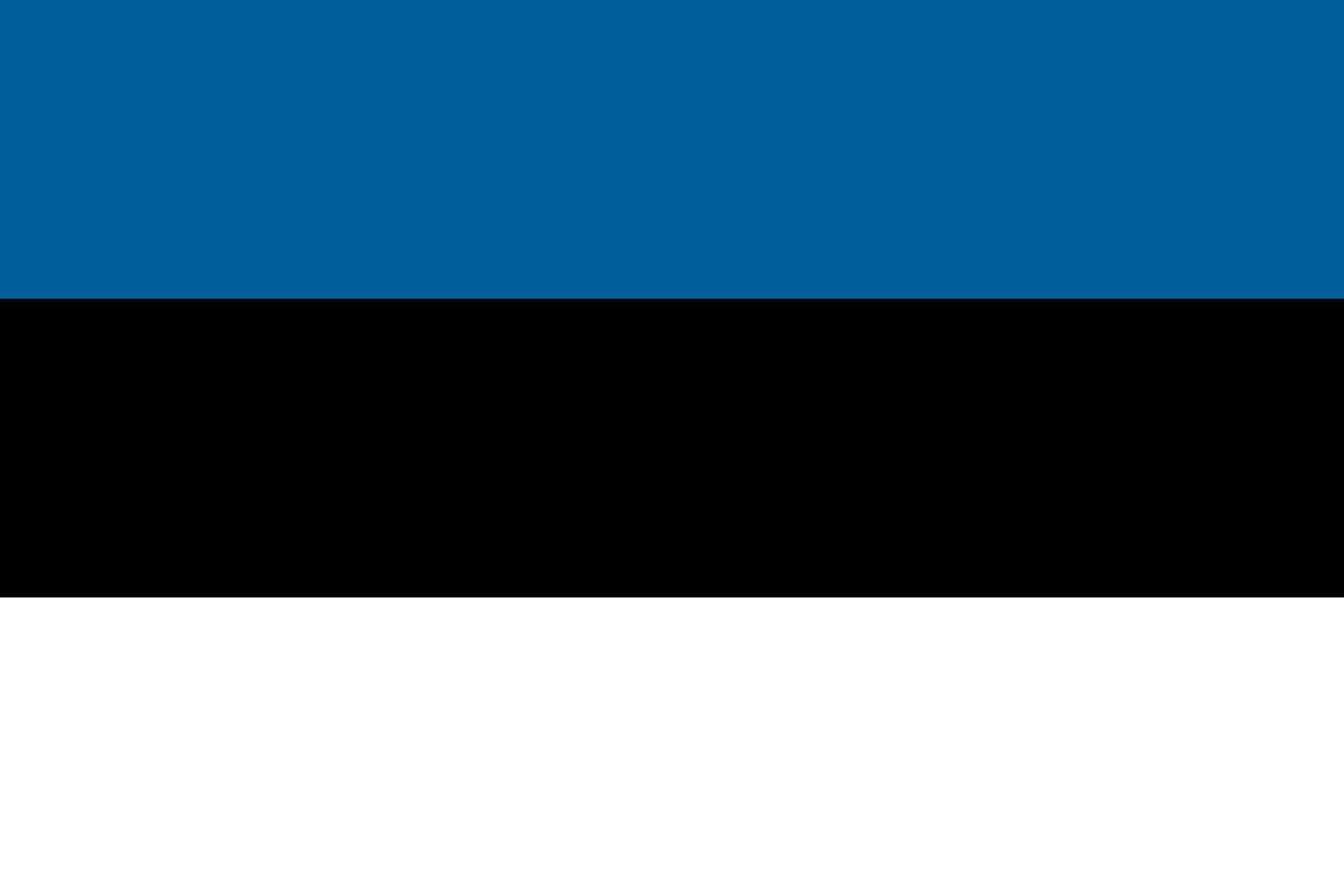 Vector illustration of the Estonian flag Free Vector