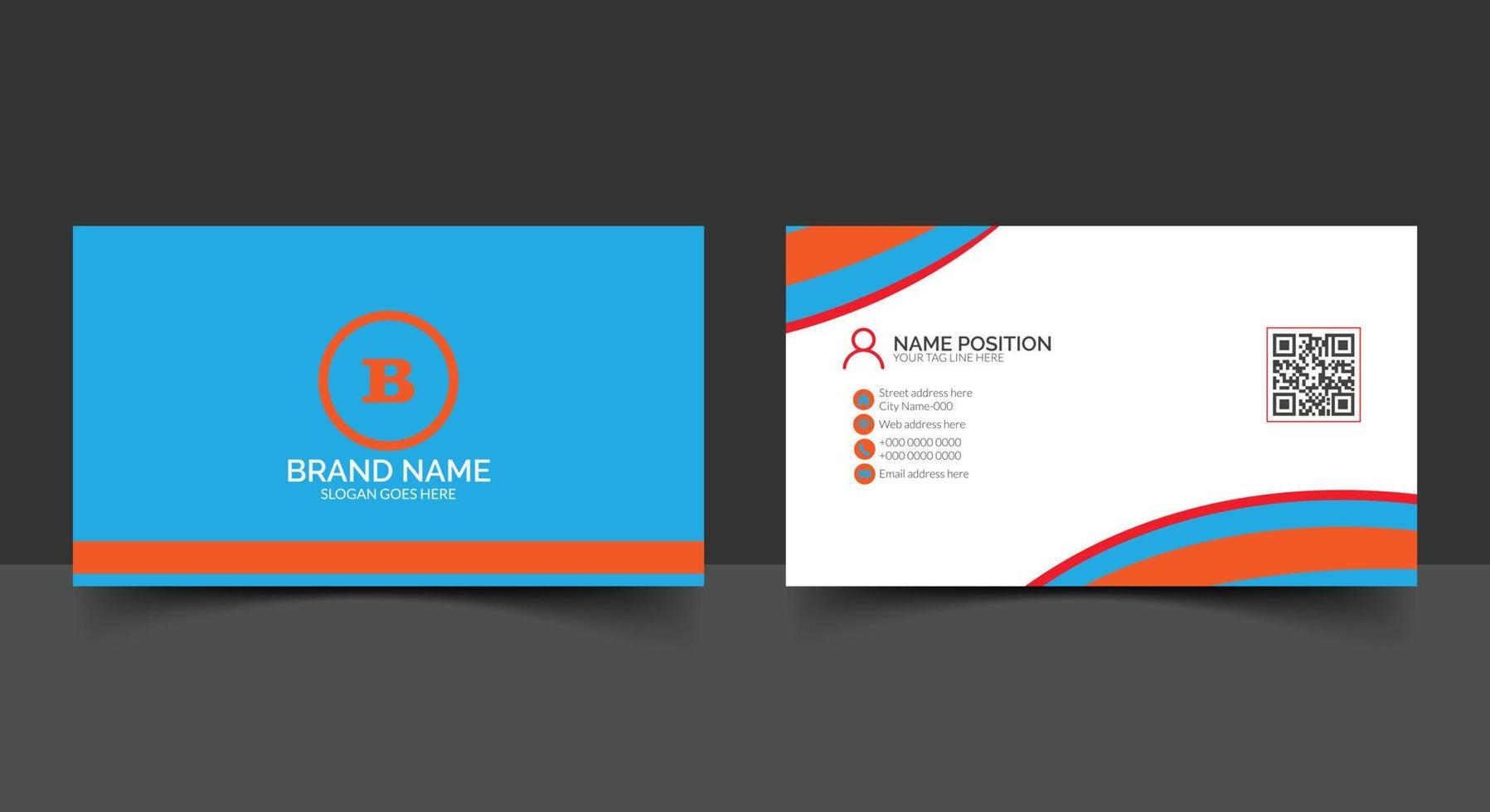 Modern business card template design vector