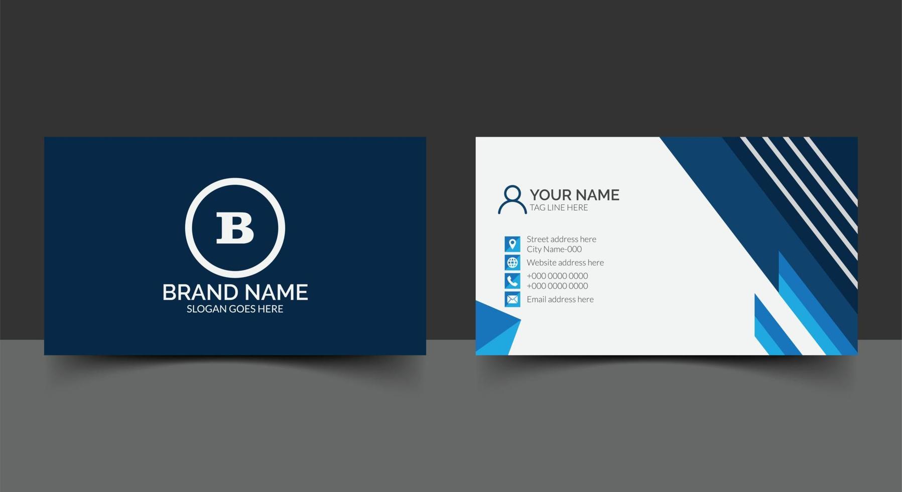 Modern business card template design vector